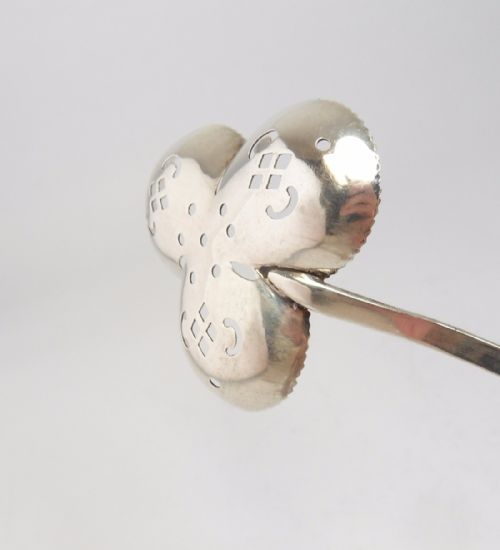 CLOVER SHAPED SUGAR SIFTER SPOON BIRMINGHAM 1904 - ADDITIONAL PHOTO 5