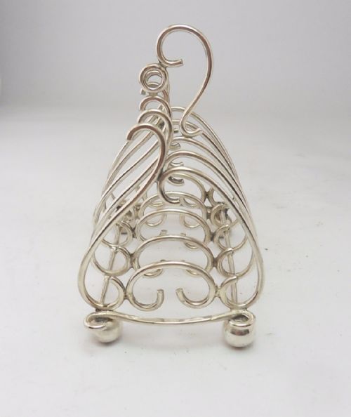 ART NOUVEAU SILVER TOAST RACK BIRMINGHAM 1901 - ADDITIONAL PHOTO 1