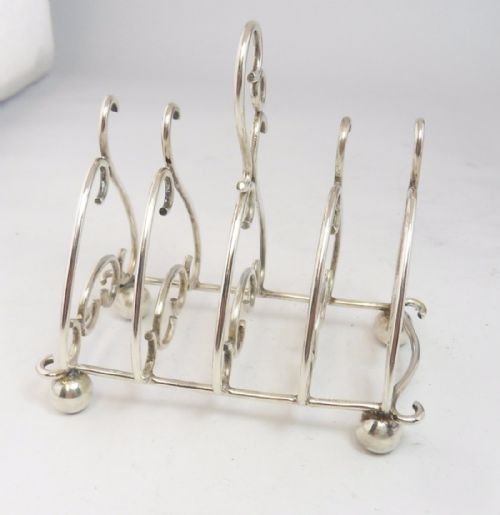 ART NOUVEAU SILVER TOAST RACK BIRMINGHAM 1901 - ADDITIONAL PHOTO 7