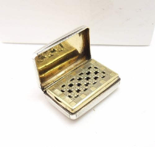 GEORGIAN SILVER VINAIGRETTE LONDON 1790 - ADDITIONAL PHOTO 4