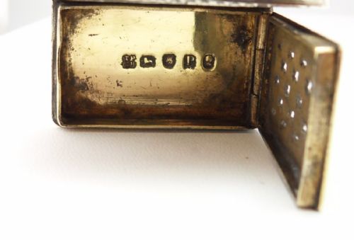 GEORGIAN SILVER VINAIGRETTE LONDON 1790 - ADDITIONAL PHOTO 8