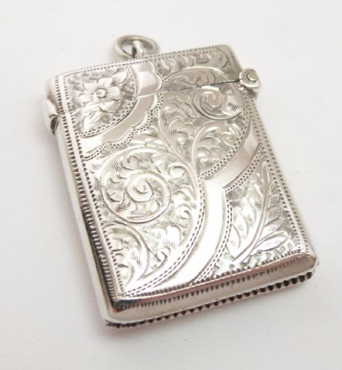 silver vesta case birmingham 1903 by arthur cooke - CATEGORY: ANTIQUE SILVER - DATED EDWARDIAN