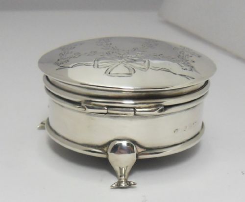 EDWARDIAN SILVER TRINKET BOX BIRMINGHAM 1910 - ADDITIONAL PHOTO 2