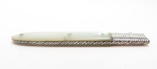 CASED GEORGIAN SILVER MOTHER OF PEARL FRUIT FORK - ADDITIONAL PHOTO 3