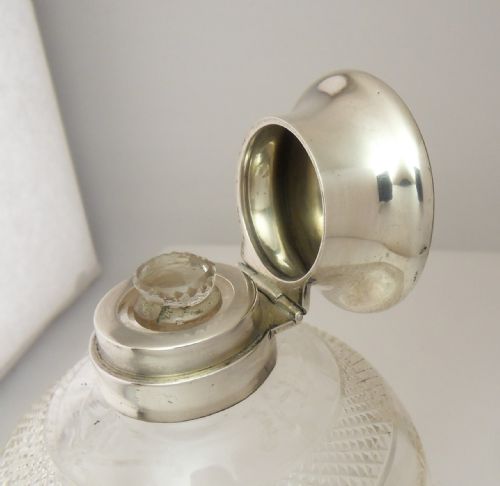 SILVER CUT AND ETCHED SCENT PERFUME BOTTLE BIRMINGHAM 1912 - ADDITIONAL PHOTO 6