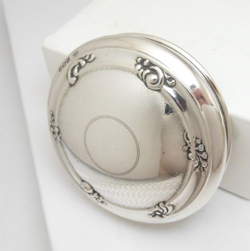 SILVER TOPPED GLASS VANITY JAR W J MYATT CO BIRMINGHAM 1912 - ADDITIONAL PHOTO 1