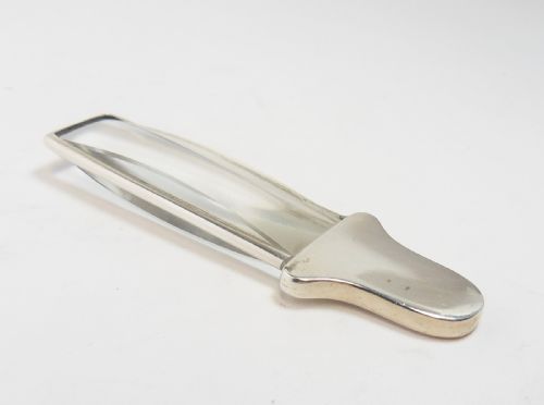 asprey silver oblong magnifying glass birmingham 1913 - CATEGORY: ANTIQUE SILVER - DATED 1920