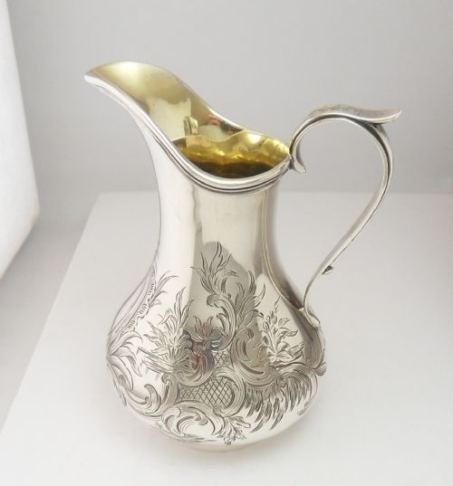 fine victorian silver cream jug london 1852 - CATEGORY: ANTIQUE SILVER - DATED VICTORIAN