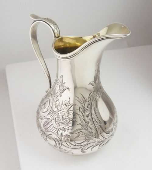 FINE VICTORIAN SILVER CREAM JUG LONDON 1852 - ADDITIONAL PHOTO 1