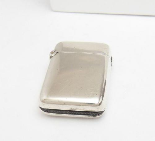 silver edwardian vesta case chester 1904 - CATEGORY: ANTIQUE SILVER - DATED EDWARDIAN