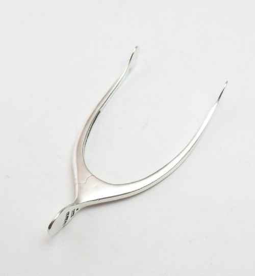 UNUSUAL SILVER WISHBONE FORM SUGAR TONGS BIRMINGHAM 1911 - ADDITIONAL PHOTO 1