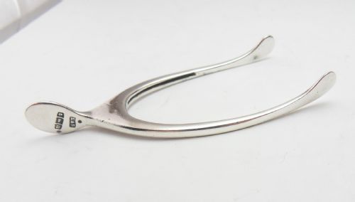 UNUSUAL SILVER WISHBONE FORM SUGAR TONGS BIRMINGHAM 1911 - ADDITIONAL PHOTO 2