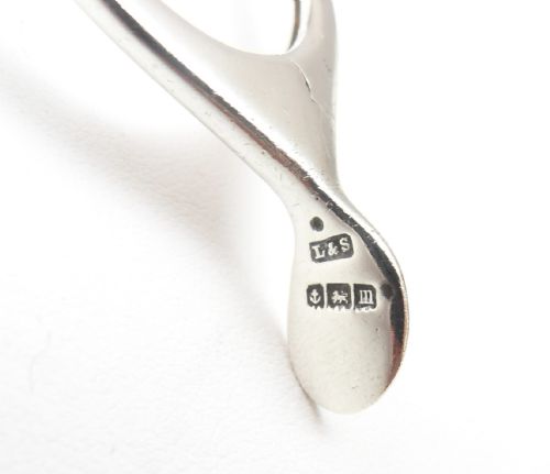 UNUSUAL SILVER WISHBONE FORM SUGAR TONGS BIRMINGHAM 1911 - ADDITIONAL PHOTO 3