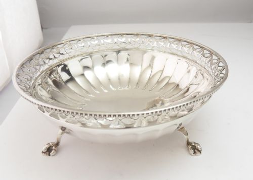 silver bon bon dish birmingham 1920 - CATEGORY: ANTIQUE SILVER - DATED 1920