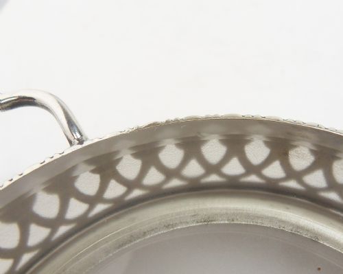 SILVER GLASS BUTTER CAVIAR DISH BIRMINGHAM 1921 - ADDITIONAL PHOTO 4