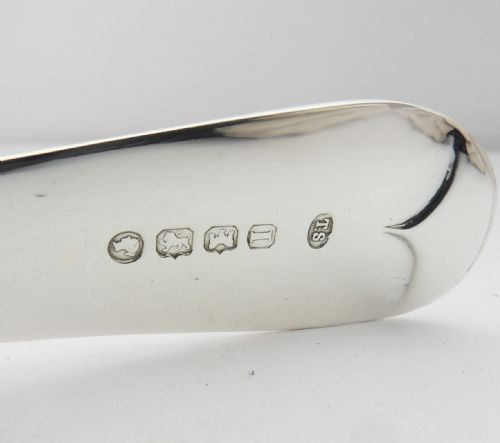 LARGE SILVER STUFFING SPOON EXETER 1865 - ADDITIONAL PHOTO 5