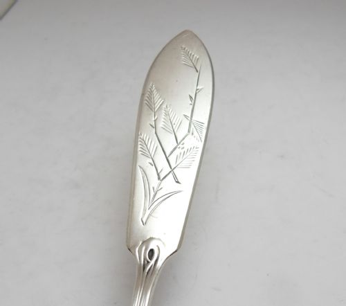 VICTORIAN SILVER BUTTER KNIFE SHEFFIELD 1892 - ADDITIONAL PHOTO 4