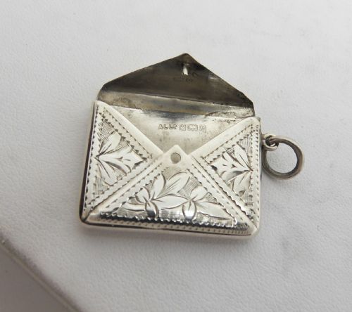 SILVER 'ENVELOPE' STAMP HOLDER BIRMINGHAM 1904 - ADDITIONAL PHOTO 5
