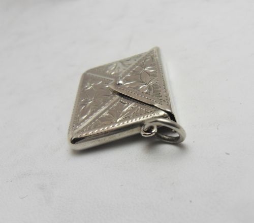 SILVER 'ENVELOPE' STAMP HOLDER BIRMINGHAM 1904 - ADDITIONAL PHOTO 7