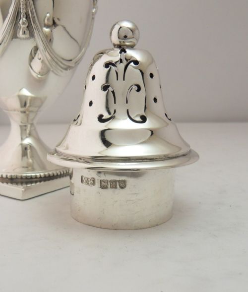 FINE SILVER SUGAR CASTERSHAKER LONDON 1911 - ADDITIONAL PHOTO 5