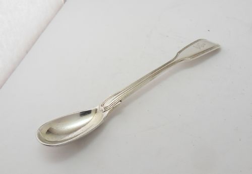 FINE SILVER MUSTARD SPOON LONDON 1845 - ADDITIONAL PHOTO 2