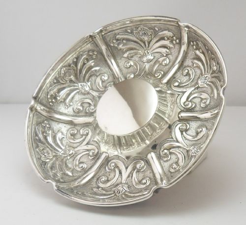 decorative edwardian silver dish london 1905 - CATEGORY: ANTIQUE SILVER - DATED EDWARDIAN