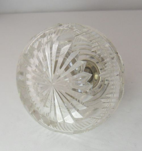 FINE SILVER CUT GLASS SCENT BOTTLE BIRMINGHAM 1911 - ADDITIONAL PHOTO 2