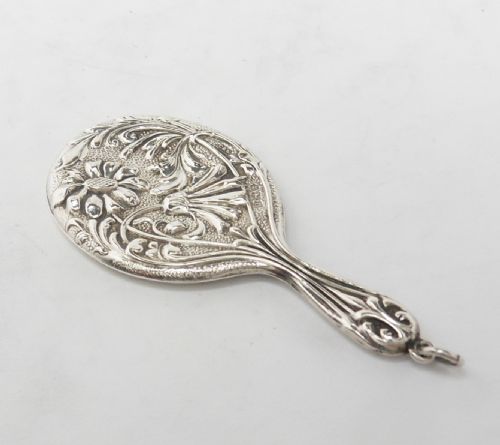 EXQUISITE SILVER CHATELAINE MIRROR BIRMINGHAM 1912 - ADDITIONAL PHOTO 1