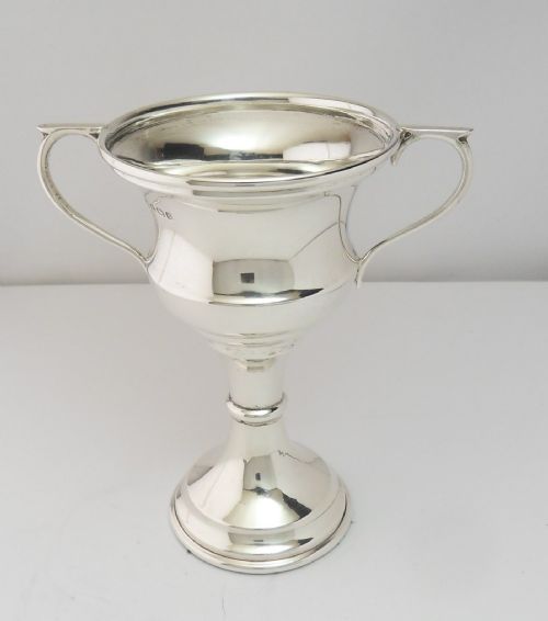 twin handled silver trophy birmingham 1937 - CATEGORY: ANTIQUE SILVER - DATED 1940