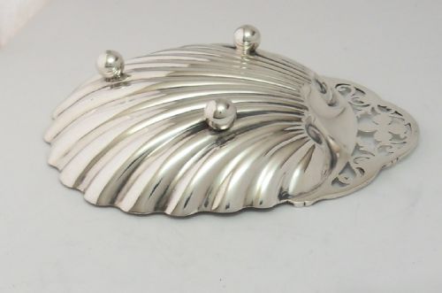 SCALLOPED SHELL SHAPE SILVER DISH BIRMINGHAM 1909 - ADDITIONAL PHOTO 4