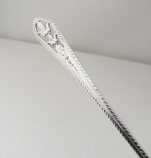SUPERB SILVER PICKLE FORK SHEFFIELD 1905 - ADDITIONAL PHOTO 1