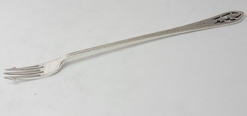 SUPERB SILVER PICKLE FORK SHEFFIELD 1905 - ADDITIONAL PHOTO 2