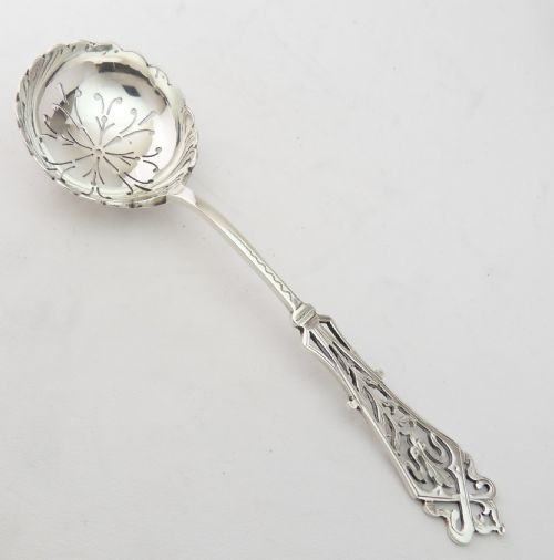 SILVER SUGAR SIFTER SPOON SHEFFIELD 1902 - ADDITIONAL PHOTO 1
