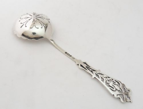 SILVER SUGAR SIFTER SPOON SHEFFIELD 1902 - ADDITIONAL PHOTO 2