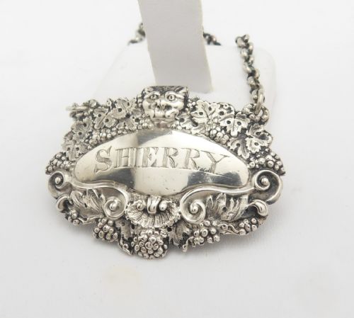 WILLIAM IV SILVER SHERRY DECANTER LABEL LONDON 1832 - ADDITIONAL PHOTO 2