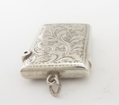 EDWARDIAN SILVER VESTA CASE CHESTER 1901 - ADDITIONAL PHOTO 5