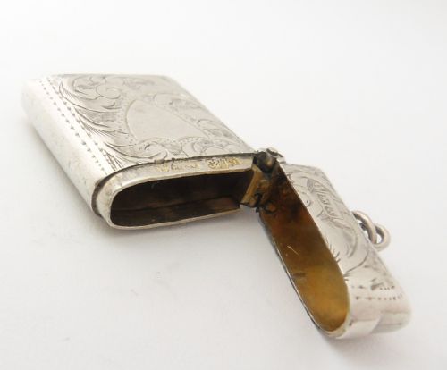 EDWARDIAN SILVER VESTA CASE CHESTER 1901 - ADDITIONAL PHOTO 6