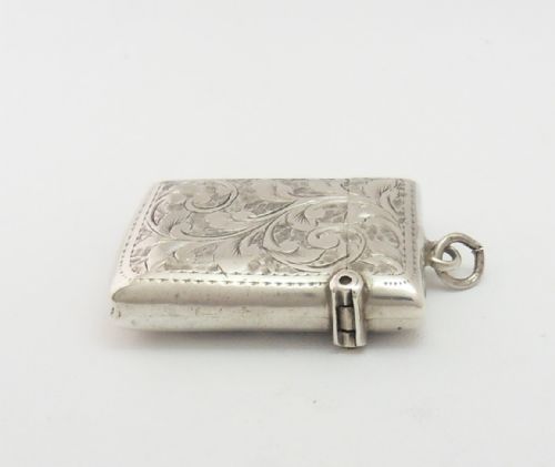 EDWARDIAN SILVER VESTA CASE CHESTER 1901 - ADDITIONAL PHOTO 7