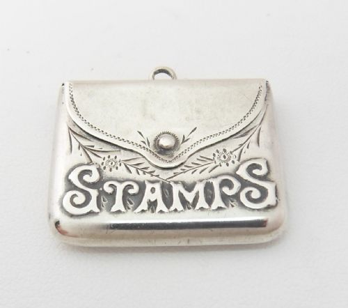 edwardian silver stamp case birmingham 1906 - CATEGORY: ANTIQUE SILVER - DATED EDWARDIAN