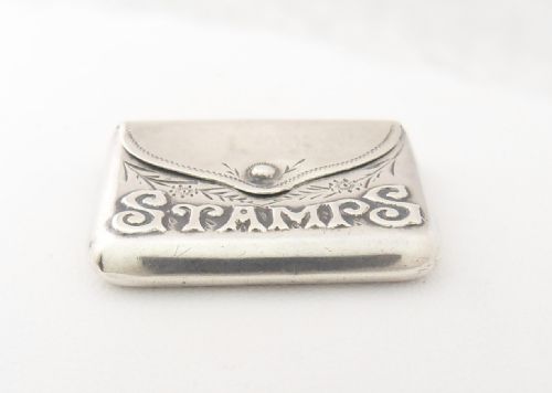EDWARDIAN SILVER STAMP CASE BIRMINGHAM 1906 - ADDITIONAL PHOTO 1