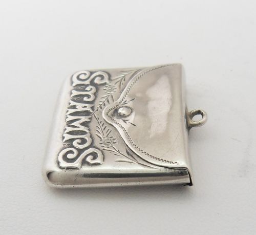 EDWARDIAN SILVER STAMP CASE BIRMINGHAM 1906 - ADDITIONAL PHOTO 4