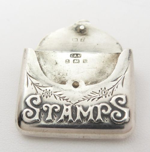 EDWARDIAN SILVER STAMP CASE BIRMINGHAM 1906 - ADDITIONAL PHOTO 6