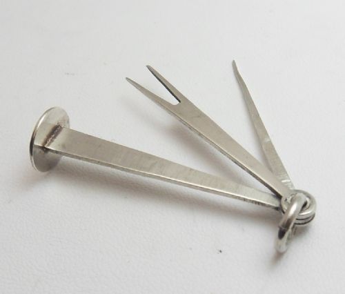 VICTORIAN SILVER PIPE SMOKERS TOOL BIRMINGHAM 1900 - ADDITIONAL PHOTO 5