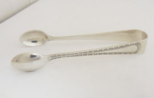 SILVER SUGAR TONGS SHEFFIELD 1918 DEAKIN SONS - ADDITIONAL PHOTO 1