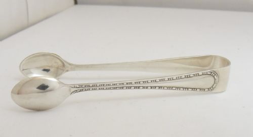 SILVER SUGAR TONGS SHEFFIELD 1918 DEAKIN SONS - ADDITIONAL PHOTO 4