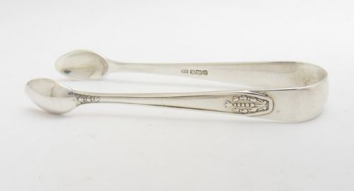 silver sugar tongs sheffield 1937 by viners - CATEGORY: ANTIQUE SILVER - DATED 1940