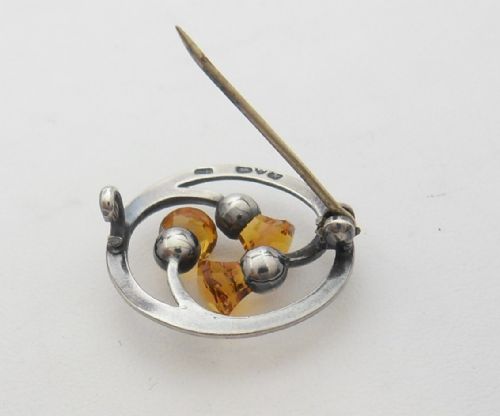 CHARLES HORNER SILVER THISTLE BROOCH CHESTER 1908 - ADDITIONAL PHOTO 6