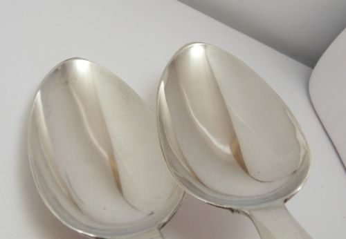 PAIR OF SOLID SILVER STUFFING SPOONS LONDON 1843 - ADDITIONAL PHOTO 1