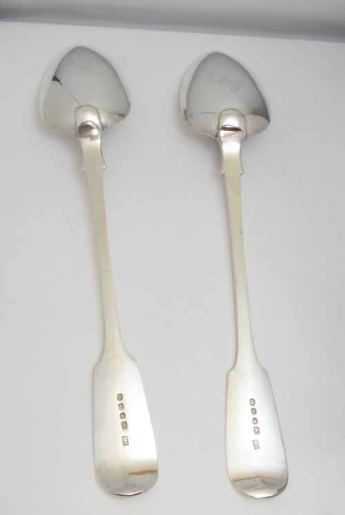 PAIR OF SOLID SILVER STUFFING SPOONS LONDON 1843 - ADDITIONAL PHOTO 2