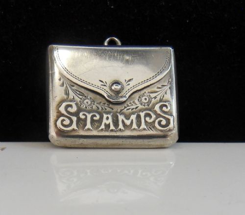 edwardian silver stamp case brimingham 1905 - CATEGORY: ANTIQUE SILVER - DATED EDWARDIAN